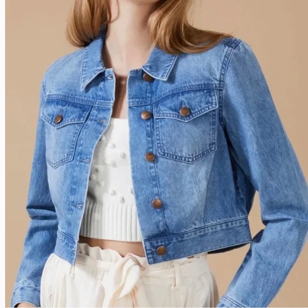 BCBGeneration Cropped Jean Jacket